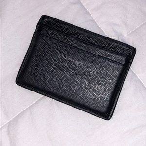 Saint Laurent pebble leather card wallet